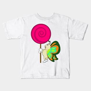 Butterfly with Lollipop Kids T-Shirt